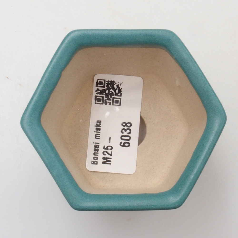 Ceramiczna miska bonsai 6 x 6 x 4,5 cm, kolor niebieski