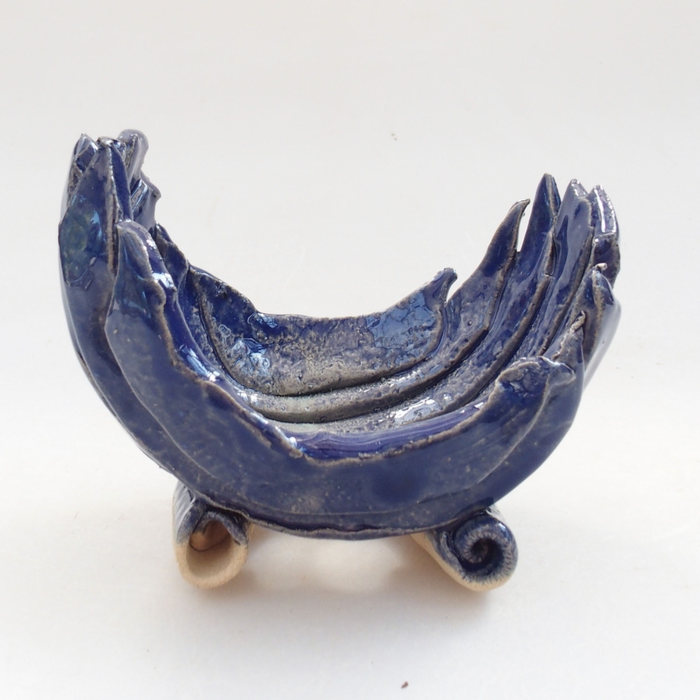Muszla ceramiczna 8 x 6 x 7 cm, kolor niebieski