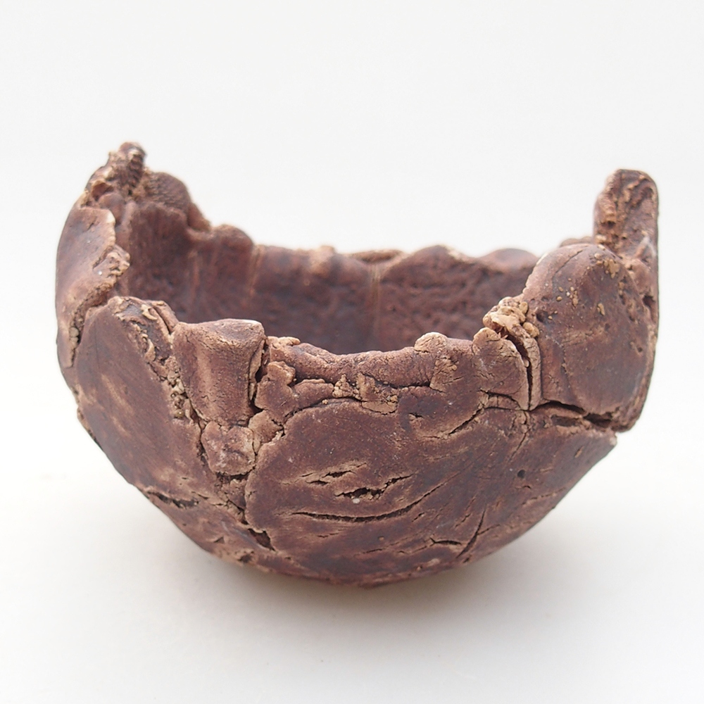 Ceramiczna muszla 9 x 9 x 6 cm, kolor brązowy