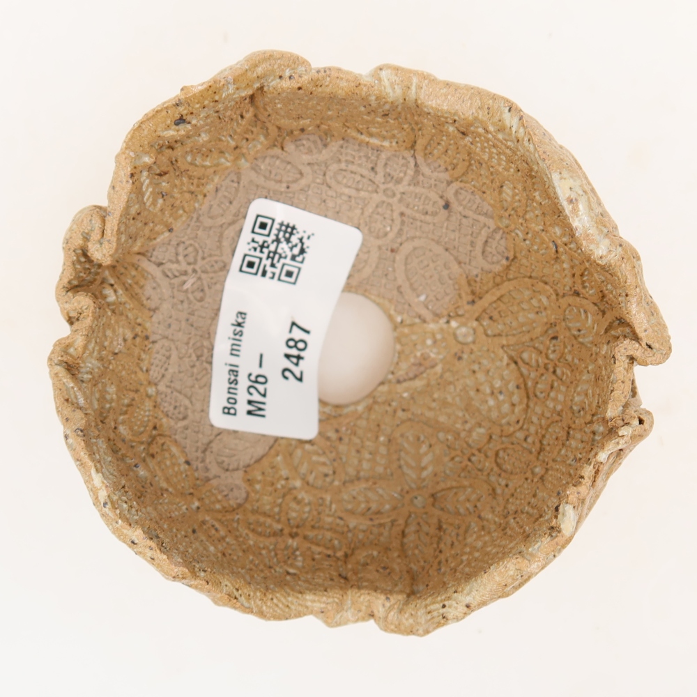 Ceramiczna muszla 8,5 x 8,5 x 6 cm, kolor beżowy