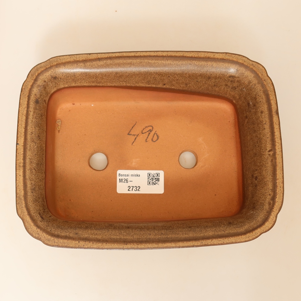 Miska ceramiczna  20 x 15,5 x 5,5 cm, kolor brązowy