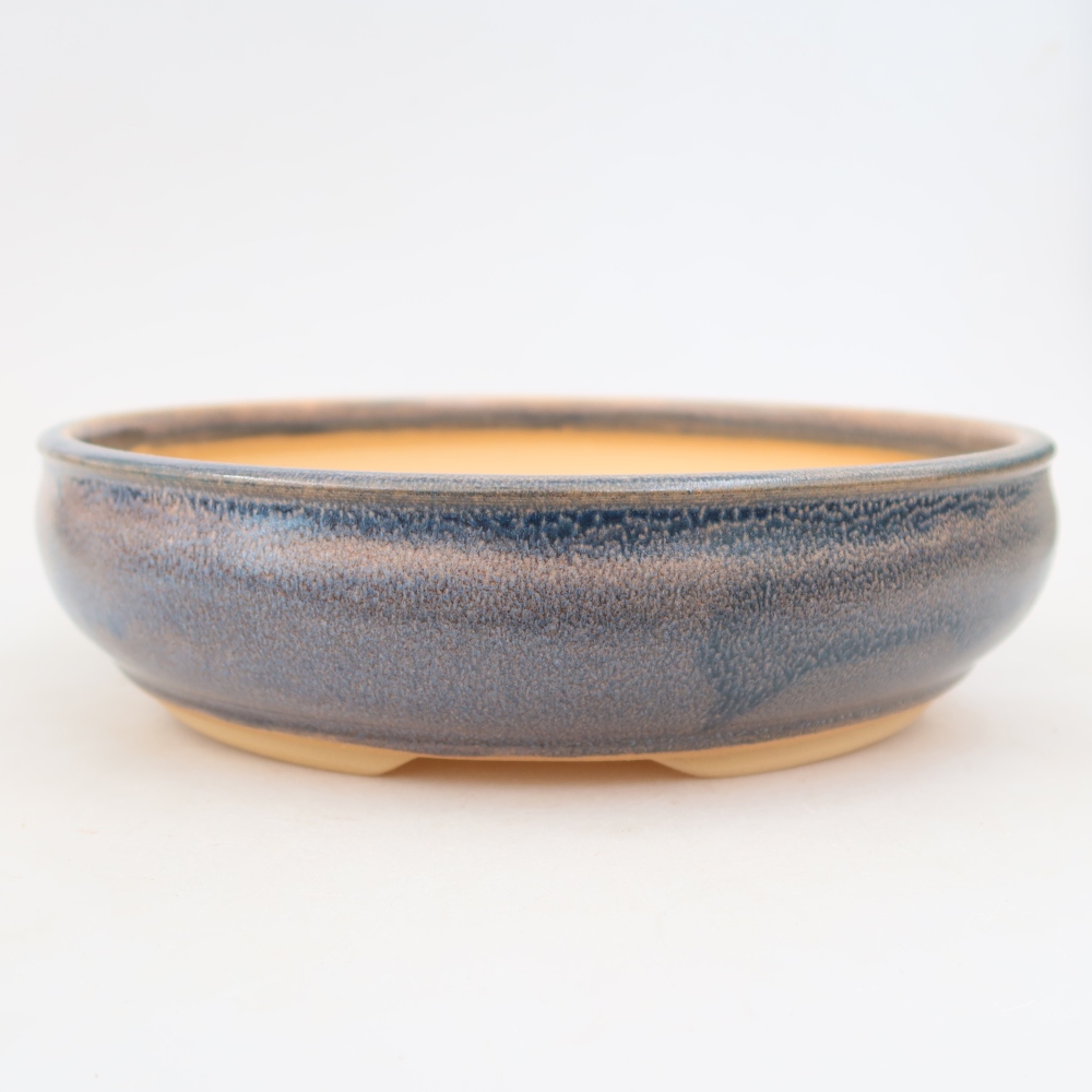 Ceramiczna miska do bonsai 25 x 25 x 6 cm, kolor niebieski