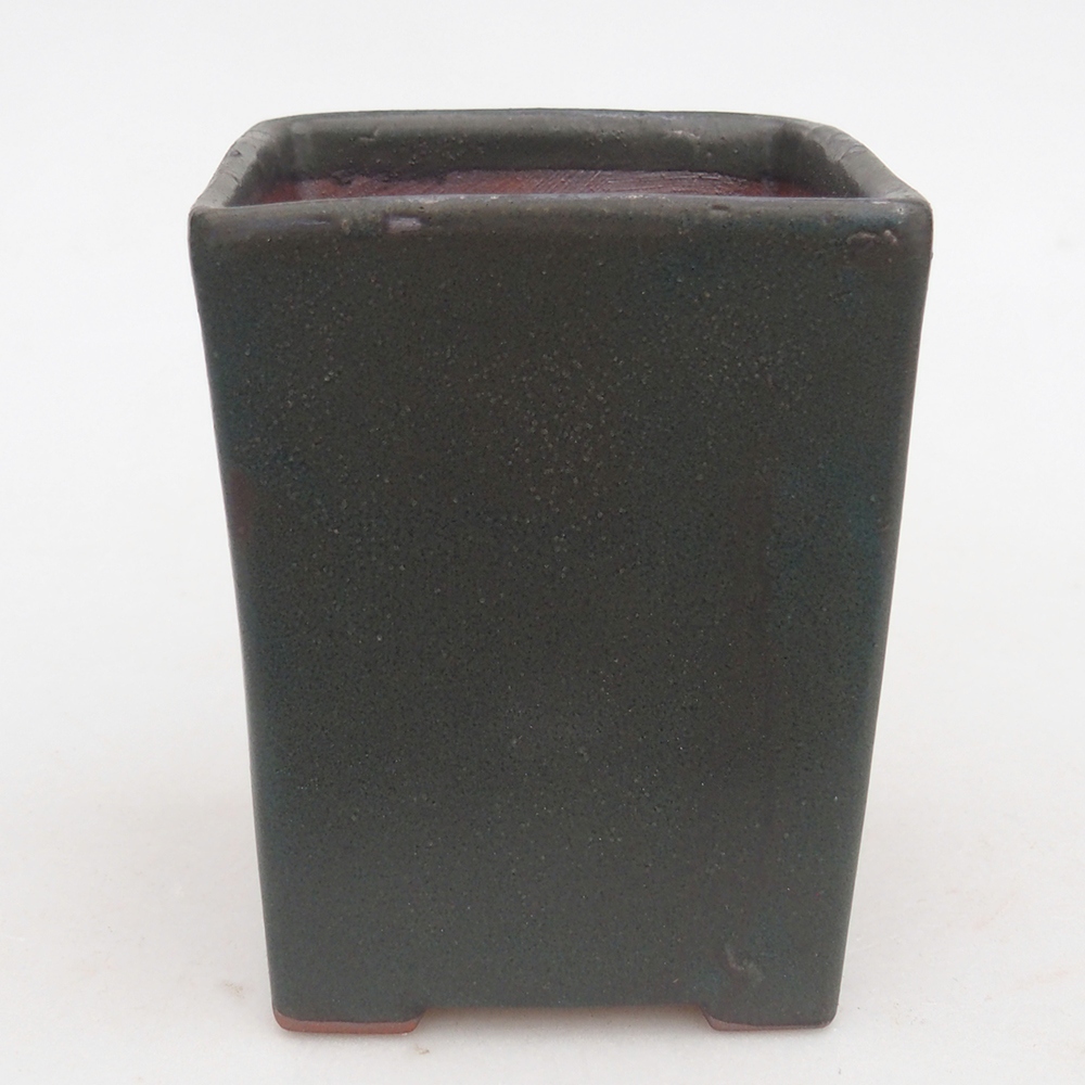 Ceramiczna miska na bonsai 7,5 x 7,5 x 8,5 cm, szara