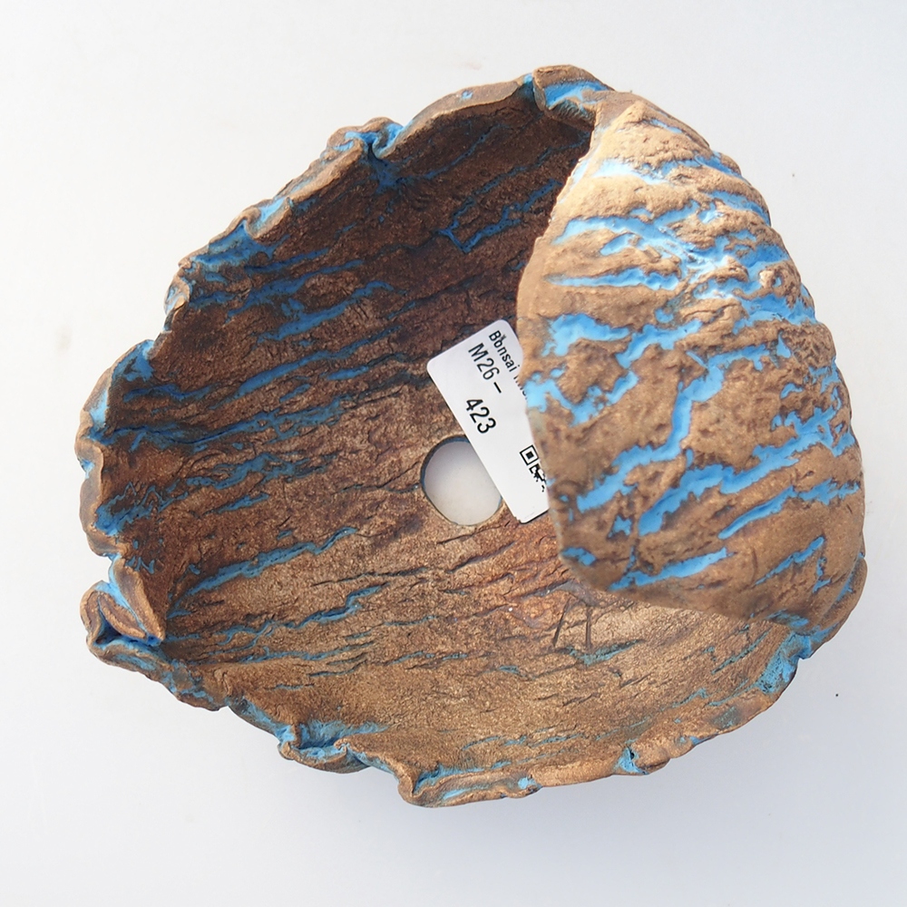 Ceramiczna skorupa 14 x 13 x 14 cm, kolor żółty