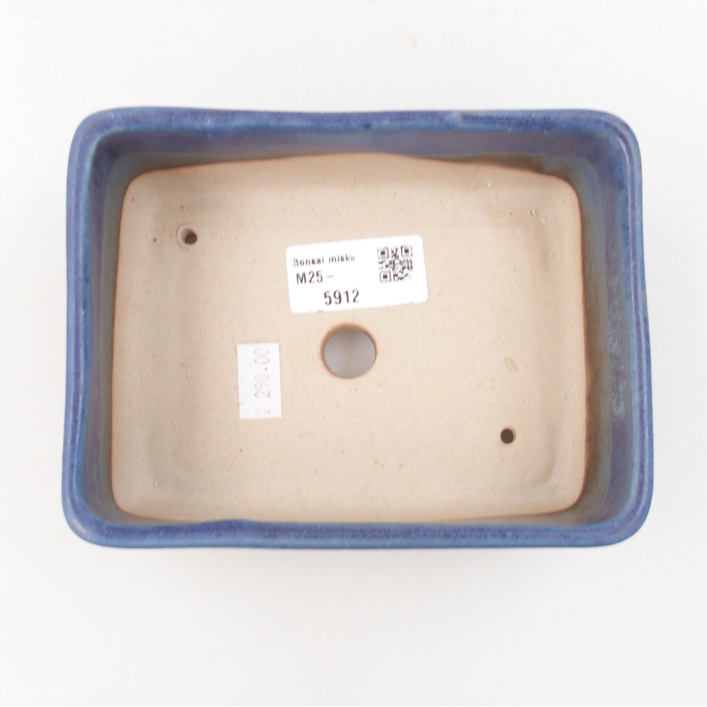 Ceramiczna miska bonsai 14,5 x 11 x 5,5 cm, kolor niebieski