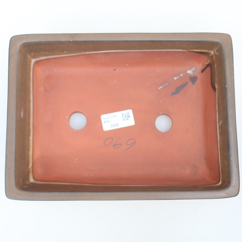 Ceramiczna miska  25,5 x 19 x 6,5 cm, kolor brązowy