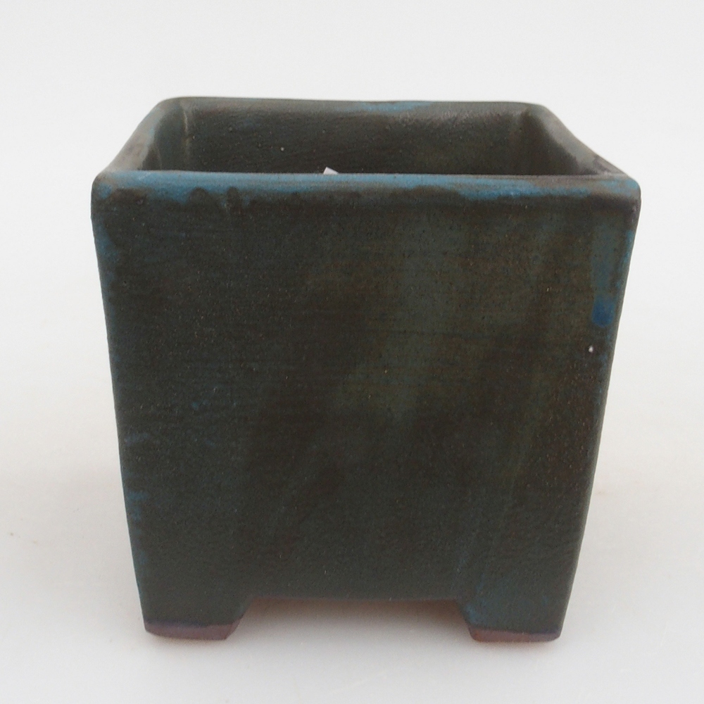 Ceramiczna miska bonsai 8,5 x 8,5 x 8,5 cm, kolor niebieski