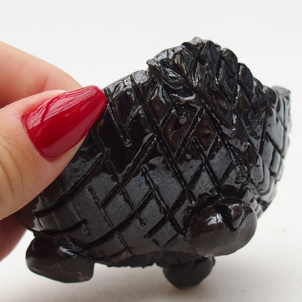 Ceramiczna muszla 8,5 x 8 x 5,5 cm, kolor czarny