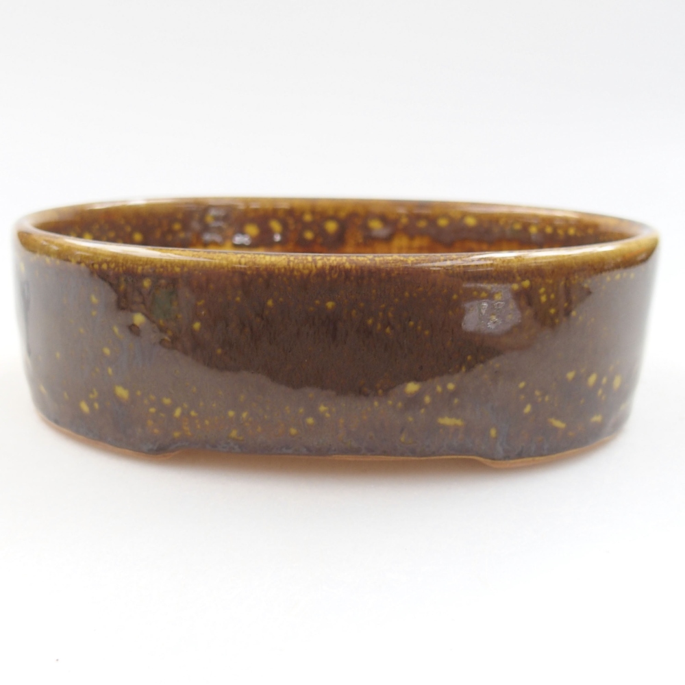 Ceramiczna miska bonsai 13 x 10 x 4 cm, kolor Żółty