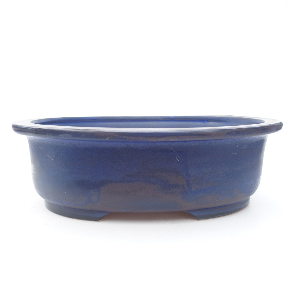 Ceramiczna miska bonsai 26 x 22 x 8 cm, kolor niebieski