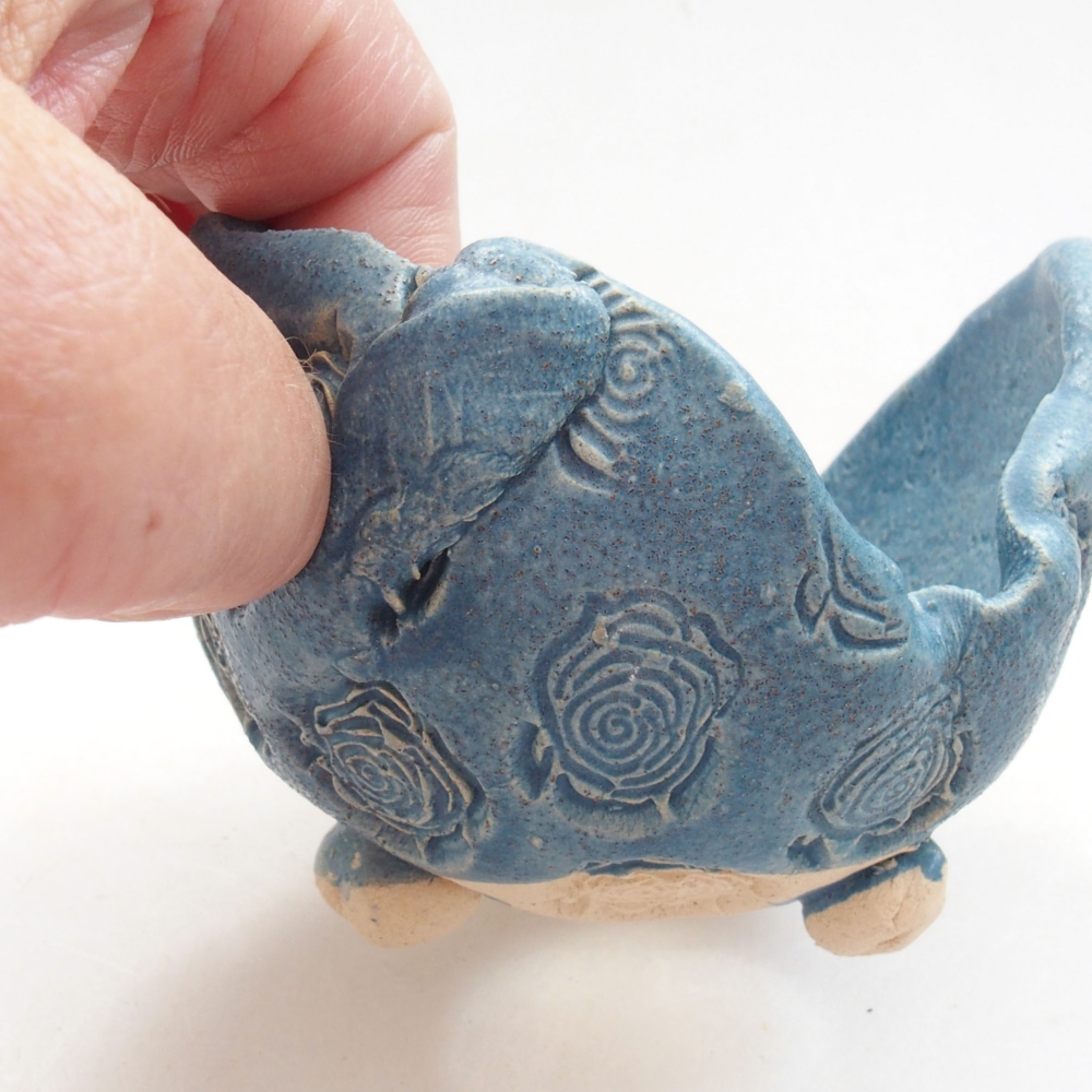 Muszla ceramiczna 7 x 7 x 6 cm, kolor niebieski