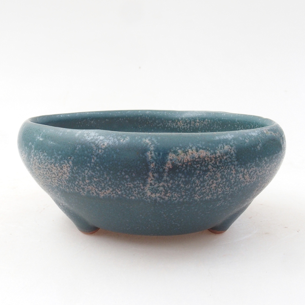 Ceramiczna miska bonsai 11 x 11 x 5 cm, kolor niebieski