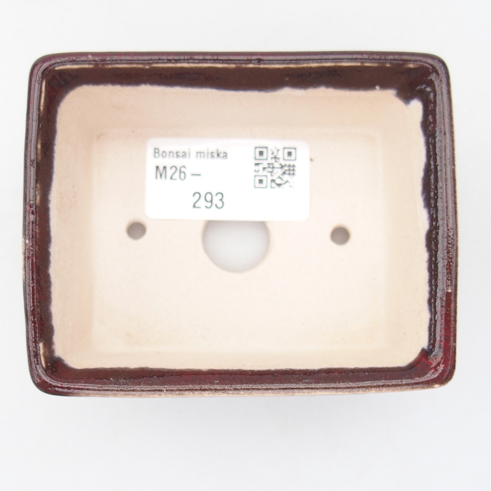 Mini miska do bonsai 9 x 7 x 3,5 cm, kolor czerwony