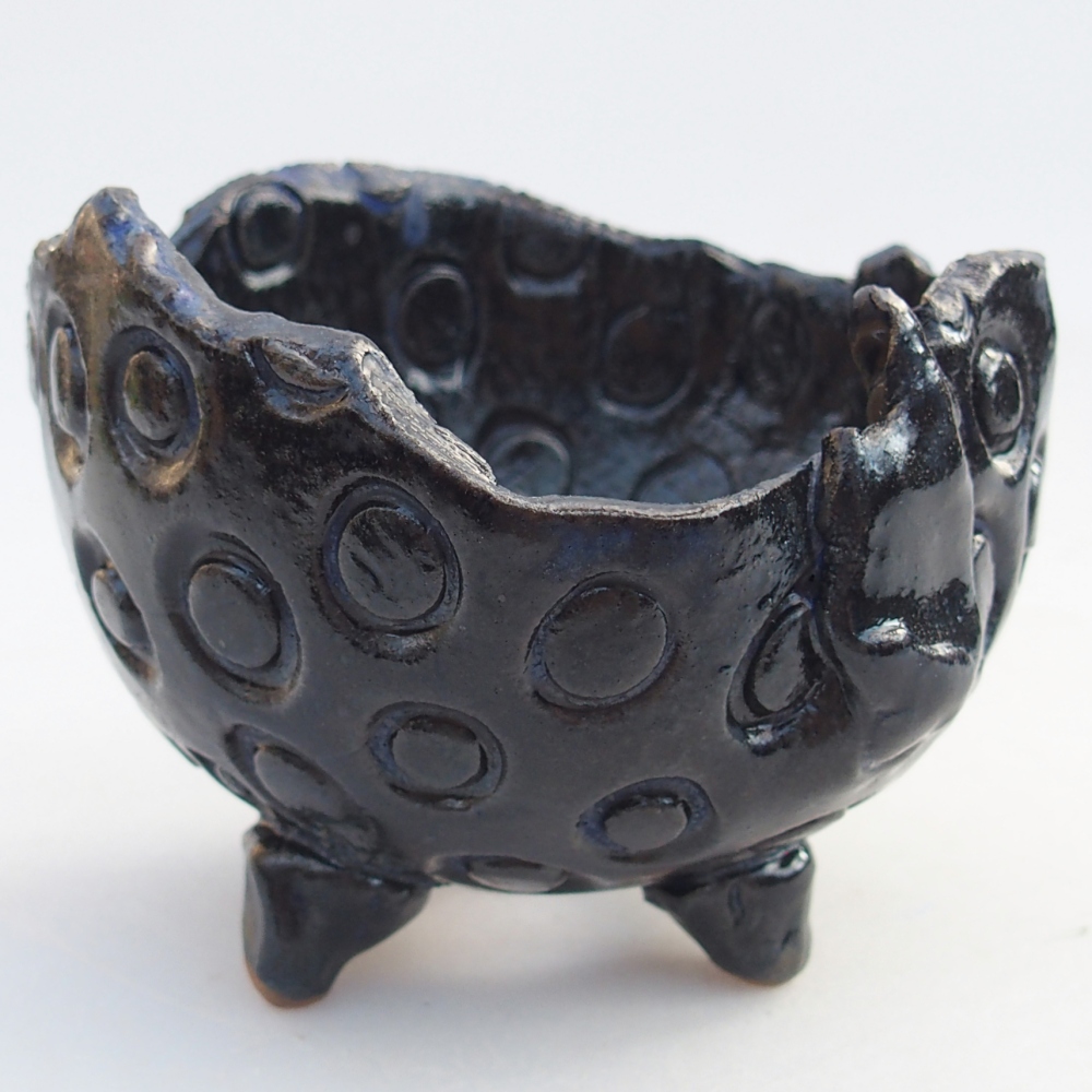 Ceramiczna muszla 10 x 9,5 x 8 cm, kolor niebieski