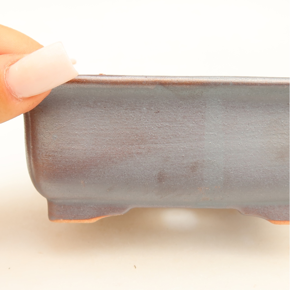 Ceramiczna miska do bonsai 12 x 10 x 5 cm, kolor metaliczny