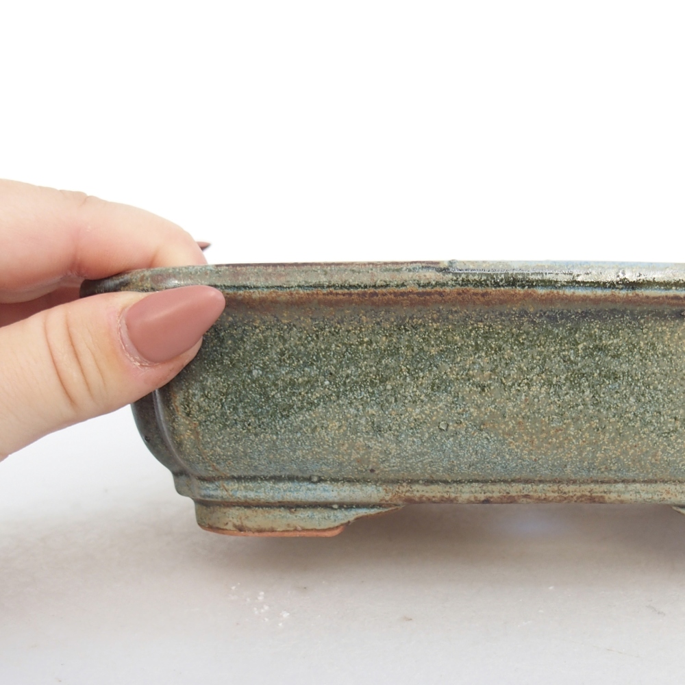 Ceramiczna miska do bonsai 18 x 13,5 x 5 cm, szara