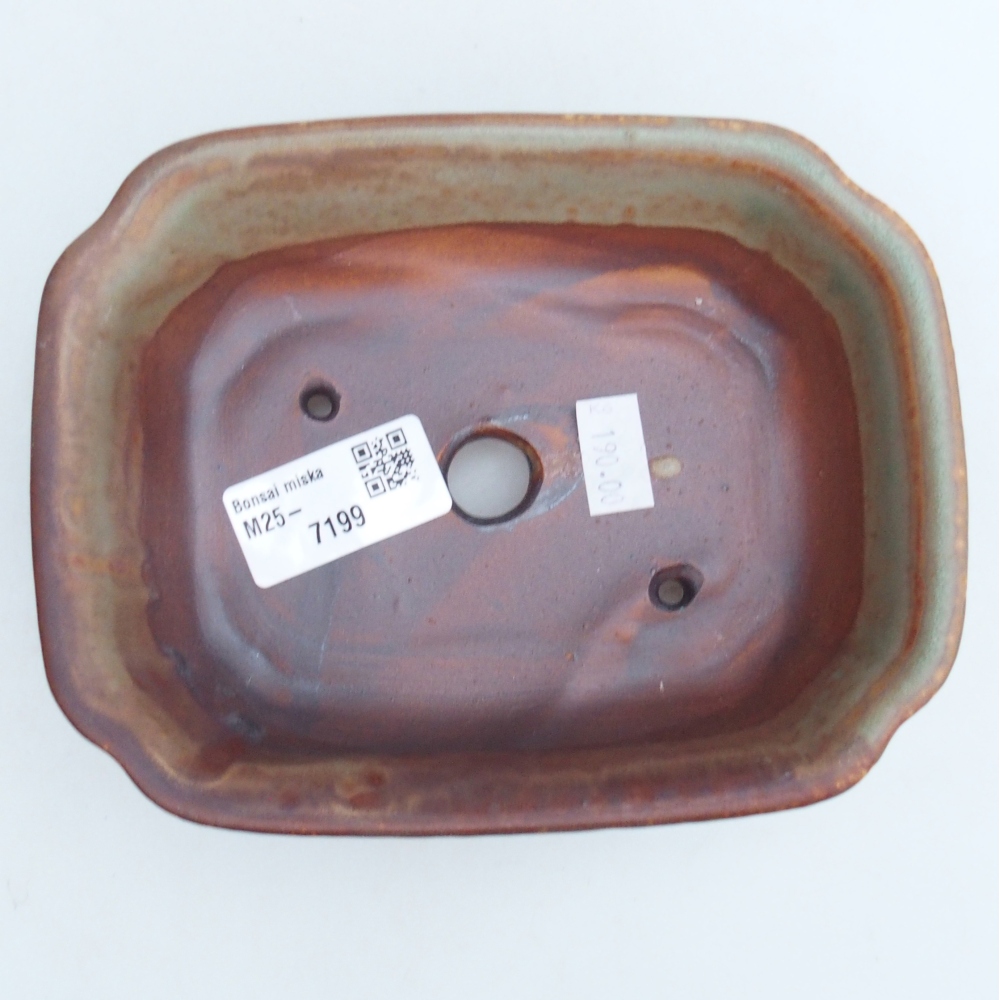 Ceramiczna miska do bonsai 16 x 12 x 5 cm, zielona
