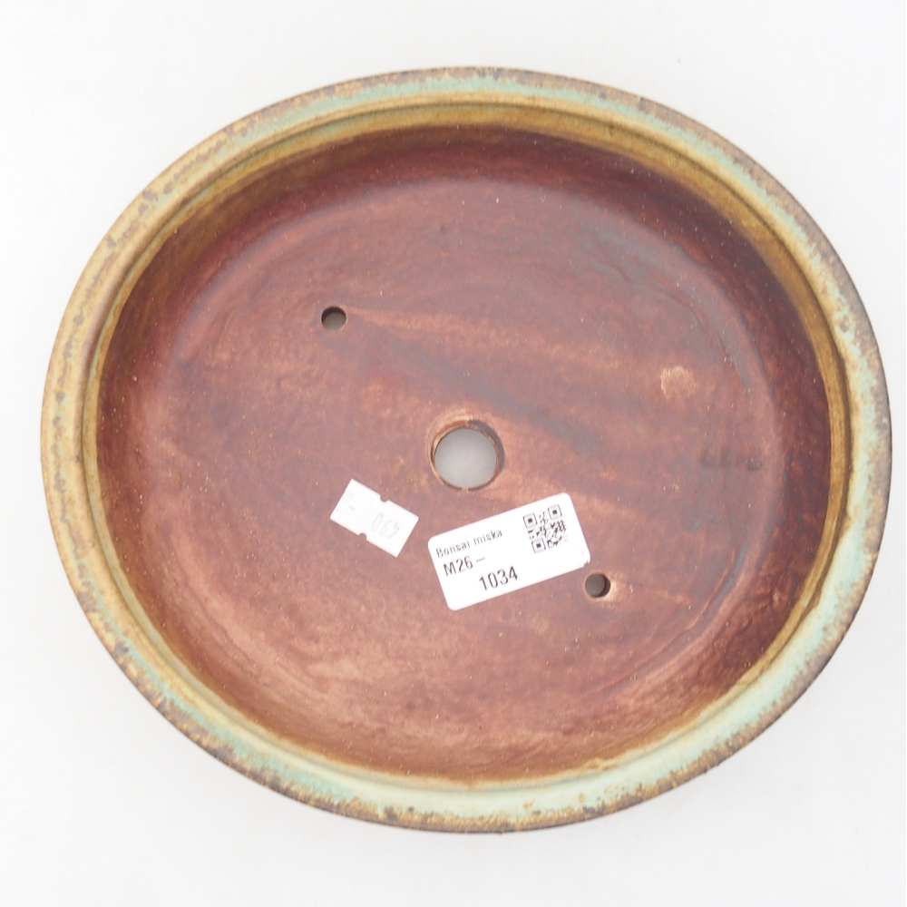 Ceramiczna miska na bonsai 21 x 19 x 8 cm, zielona