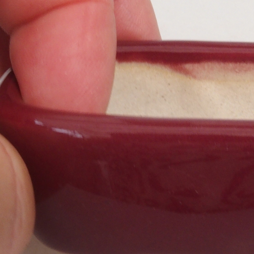 Mini miska bonsai 5,5 x 4,5 x 2 cm, kolor bordowy