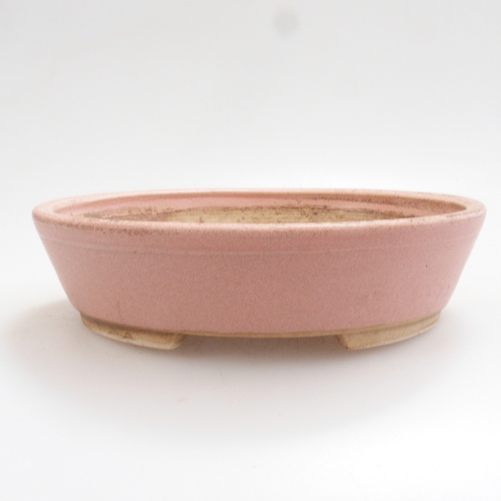 Ceramiczna miska do bonsai 15 x 13,5 x 3,5 cm, kolor różowy
