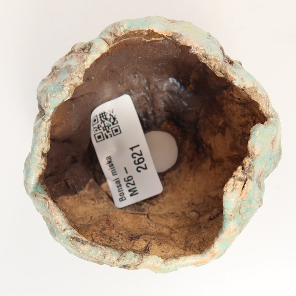 Ceramiczna skorupka  7 x 7 x 7 cm, kolor zielony