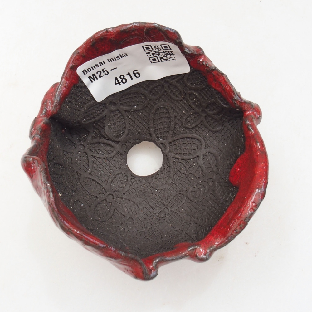Muszla ceramiczna 8 x 7,5 x 5,5 cm, kolor czerwony