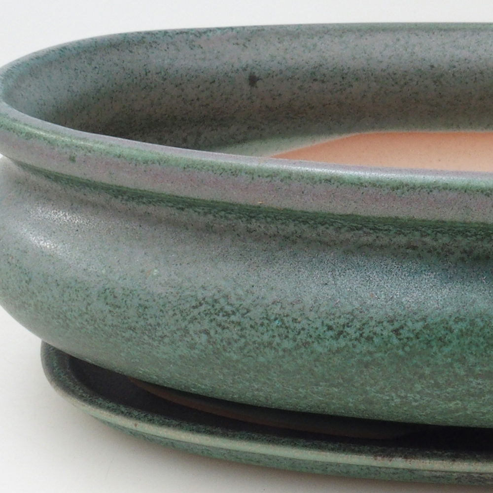 Bonsai bowl + spodek H01 - 12x9x5 cm
