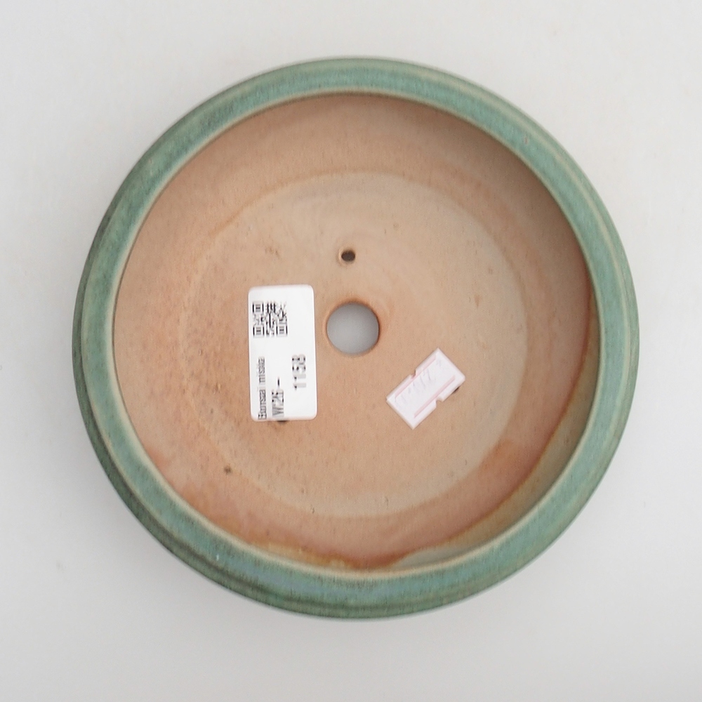 Ceramiczna miska do bonsai 15 x 15 x 4,5 cm, zielona