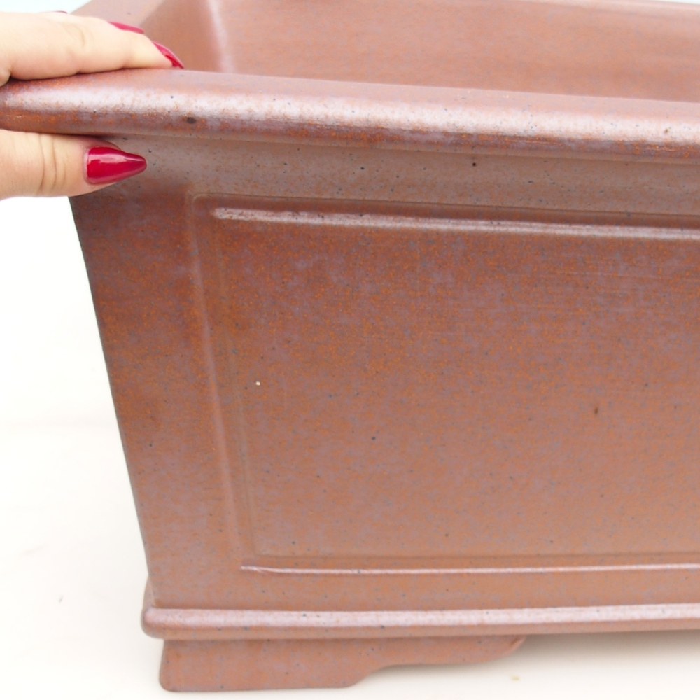 Ceramiczna misa bonsai 61 x 46 x 25 cm, kolor metaliczny - WYŁĄCZNIE ODBIÓR OSOBISTY lub transport paletowy