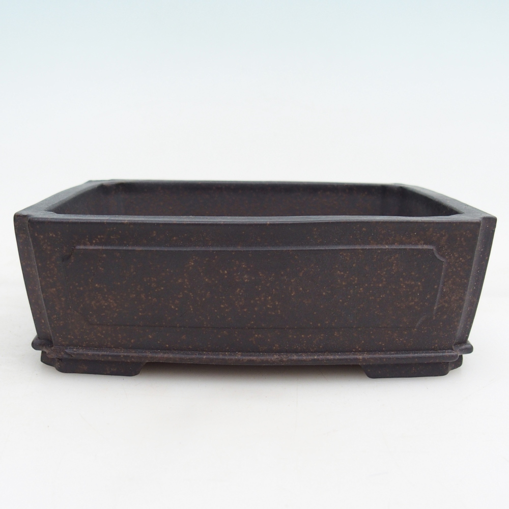 Ceramiczna miska do bonsai 15 x 11,5 x 5 cm, kolor brązowo-ochrowy