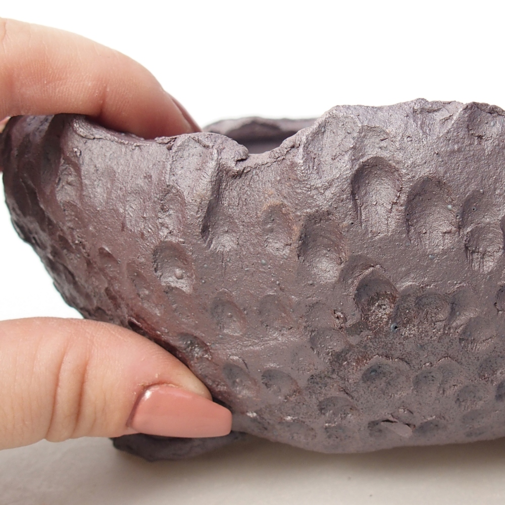 Ceramiczna miska na bonsai 17 x 17 x 7,5 cm, kolor metaliczny