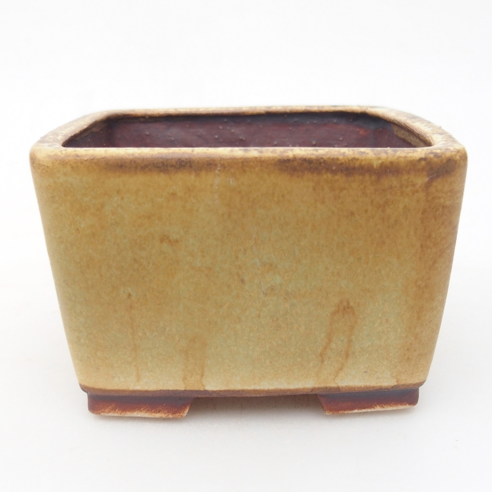 Ceramiczna miska do bonsai 8,5 x 8,5 x 5,5 cm, zielona