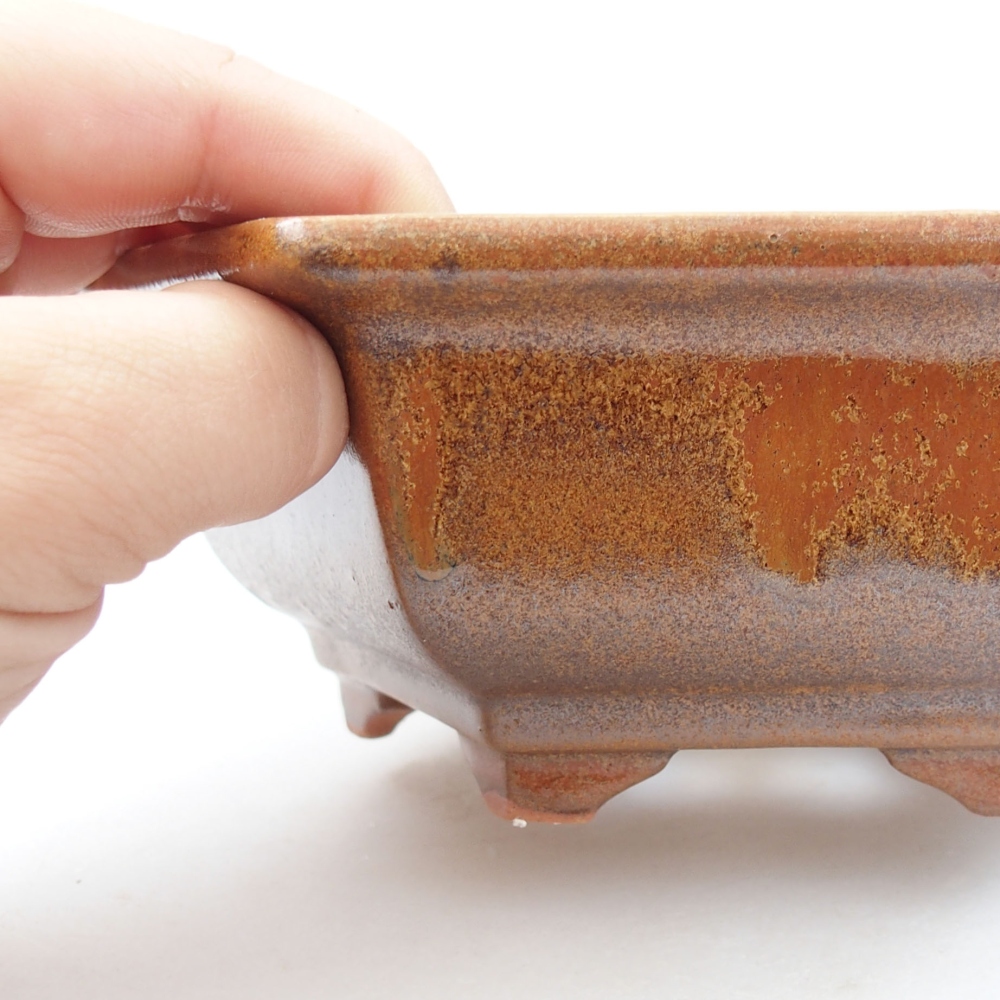 Ceramiczna miska bonsai 17 x 15 x 6 cm, kolor brązowy