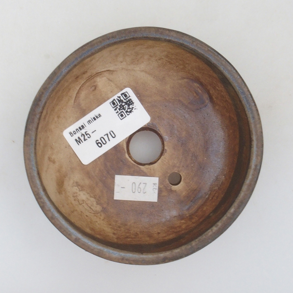 Ceramiczna miska do bonsai 10,5 x 10,5 x 4,5 cm, kolor brązowy