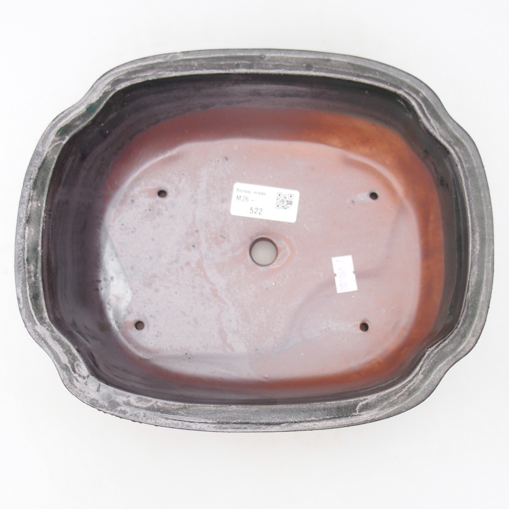 Ceramiczna miska do bonsai 25 x 21 x 7,5 cm, zielona