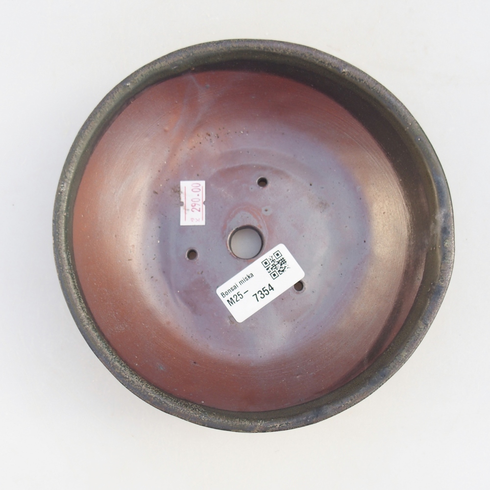 Ceramiczna miska do bonsai 17,5 x 17,5 x 5 cm, szara