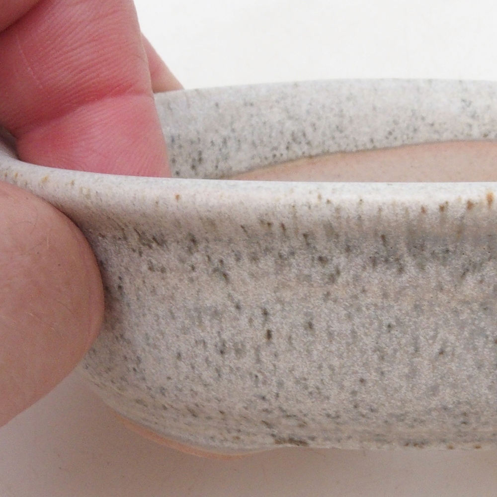 Bonsai bowl H04 - 10,5 x 7,5 x 3 cm. - beżowy