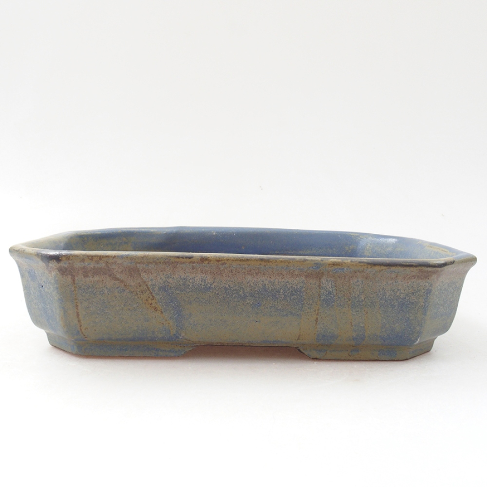 Ceramiczna miska bonsai 19 x 13,5 x 4 cm, kolor niebieski