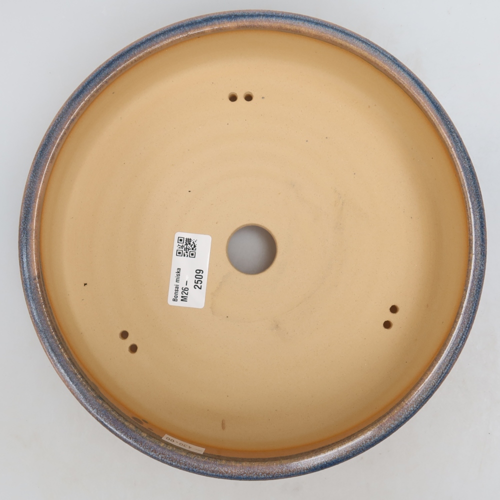 Ceramiczna miska do bonsai 22,5 x 22,5 x 5,5 cm, kolor niebieski