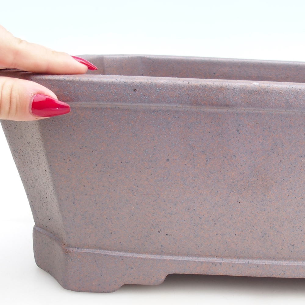 Ceramiczna misa do bonsai 33 x 26 x 12,5 cm, kolor metaliczny