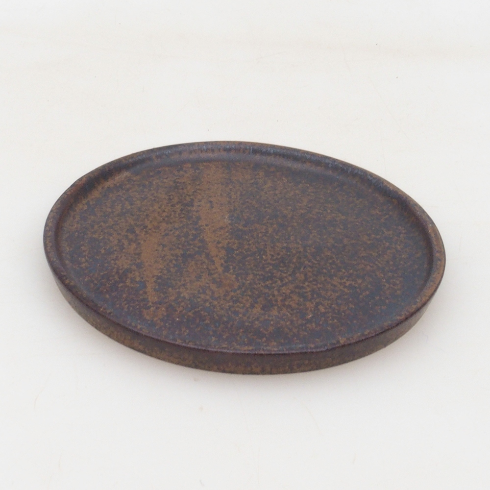 Miska bonsai okrągła D6-M - 11 x 11 x 1 cm - brązowa