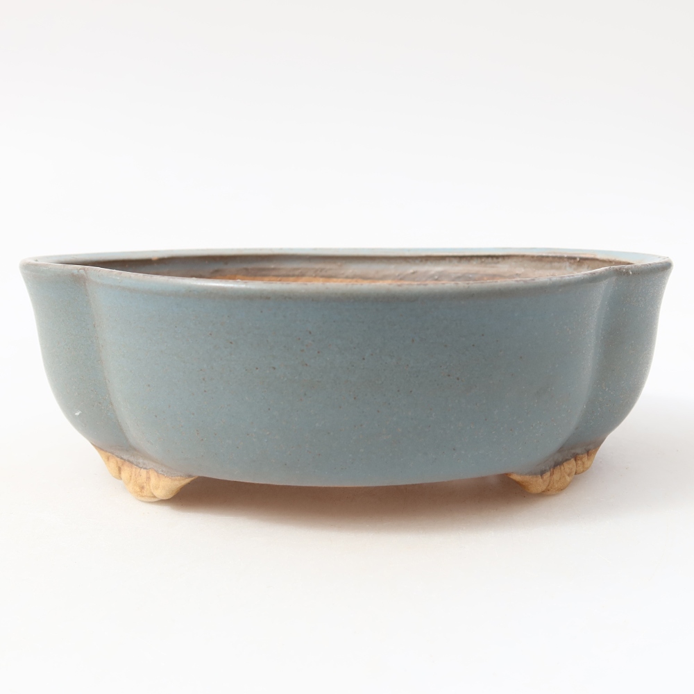 Ceramiczna miska do bonsai 17,5 x 15,5 x 5,5 cm, kolor niebieski