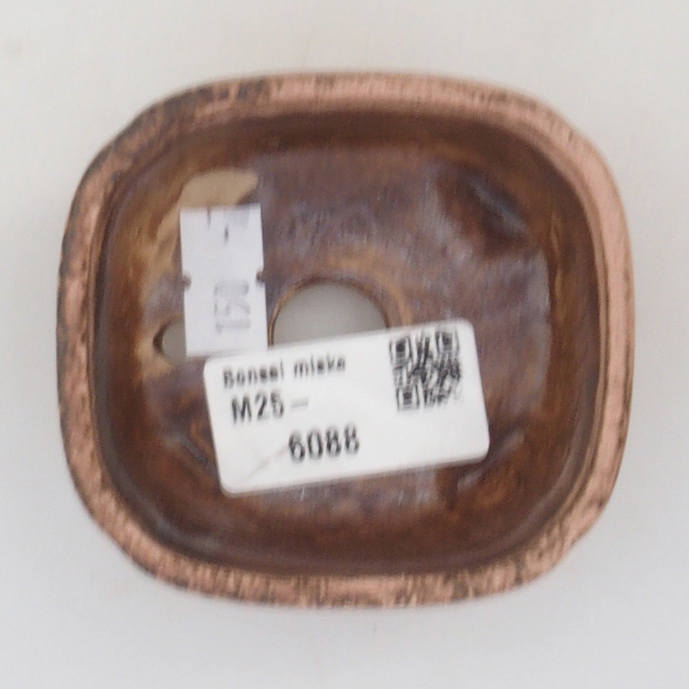 Ceramiczna miska do bonsai 7,5 x 7,5 x 3,5 cm, kolor różowy