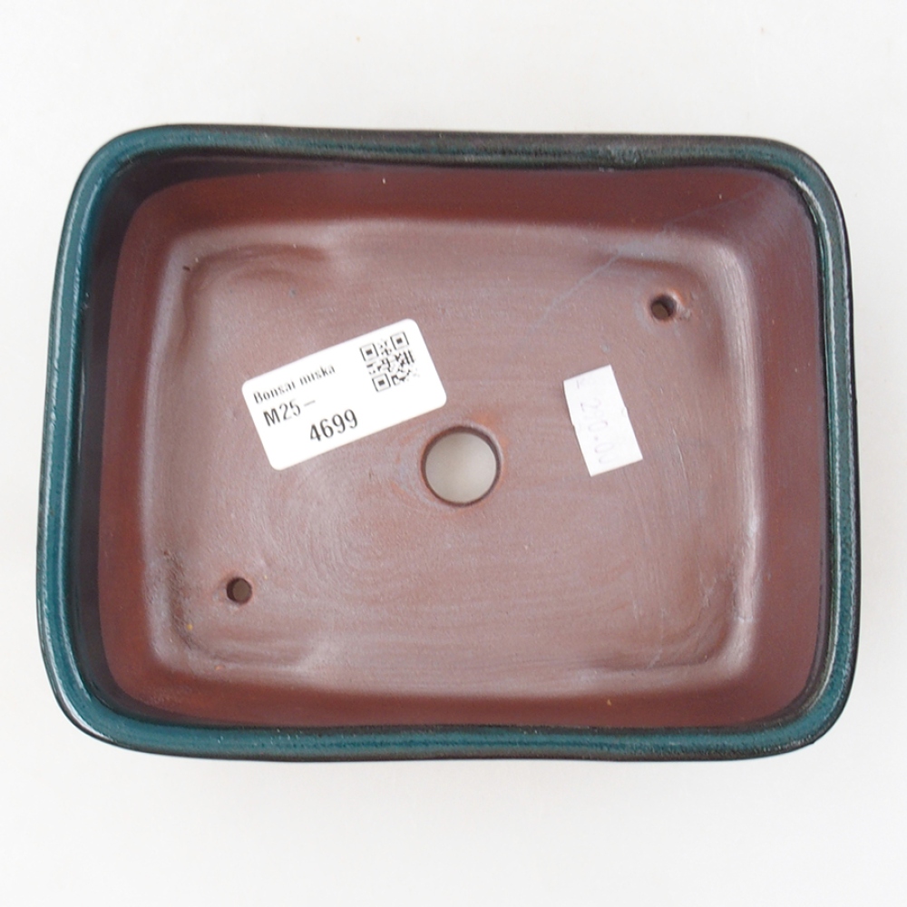Ceramiczna miska bonsai 15 x 12 x 4,5 cm, kolor zielony