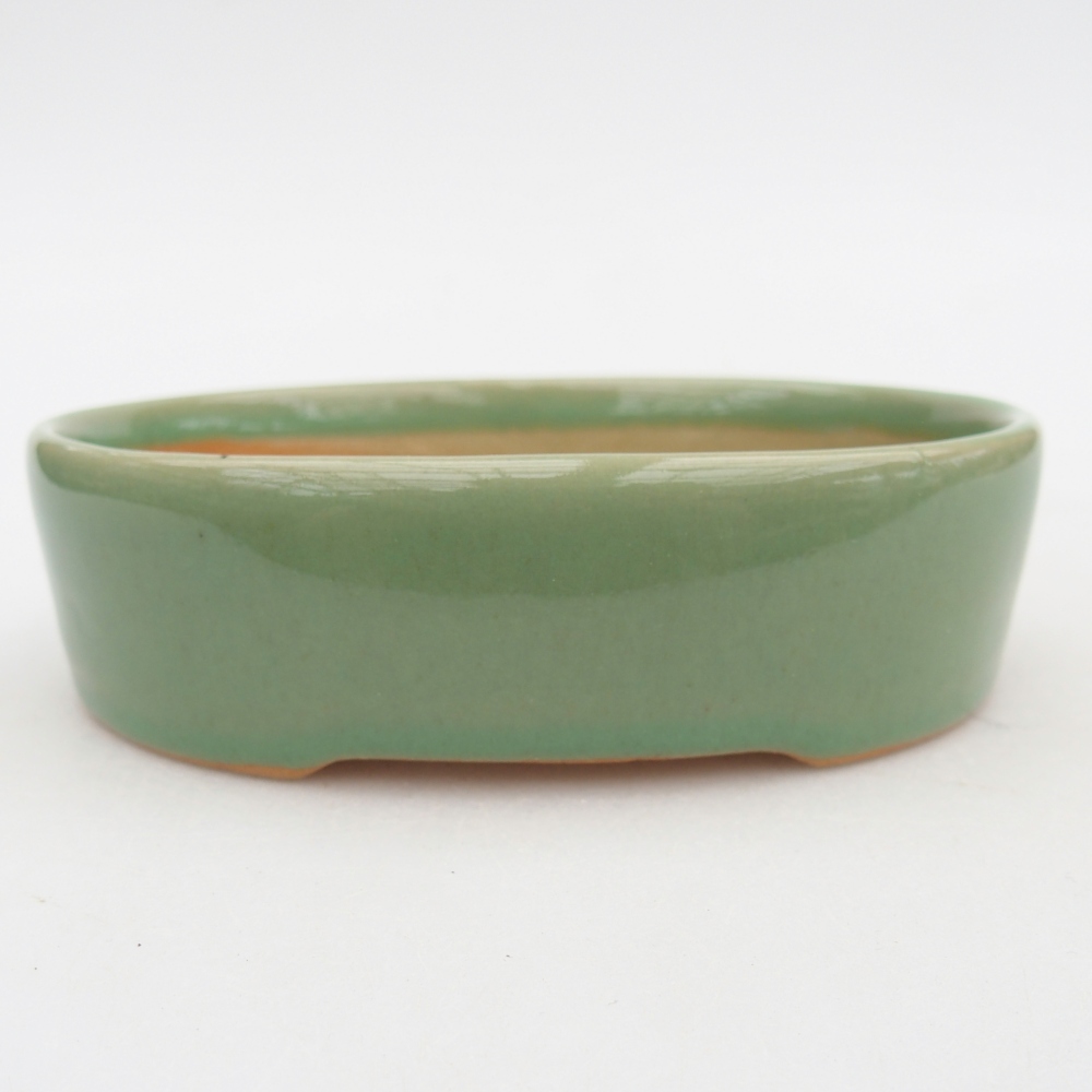 Ceramiczna miska do bonsai 12,5 x 10 x 3,5 cm, zielona