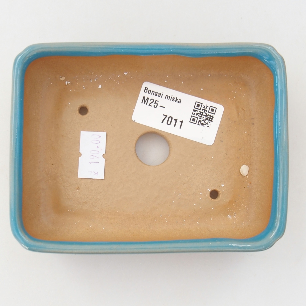 Ceramiczna miska na bonsai 11,5 x 9 x 3,5 cm, kolor niebieski