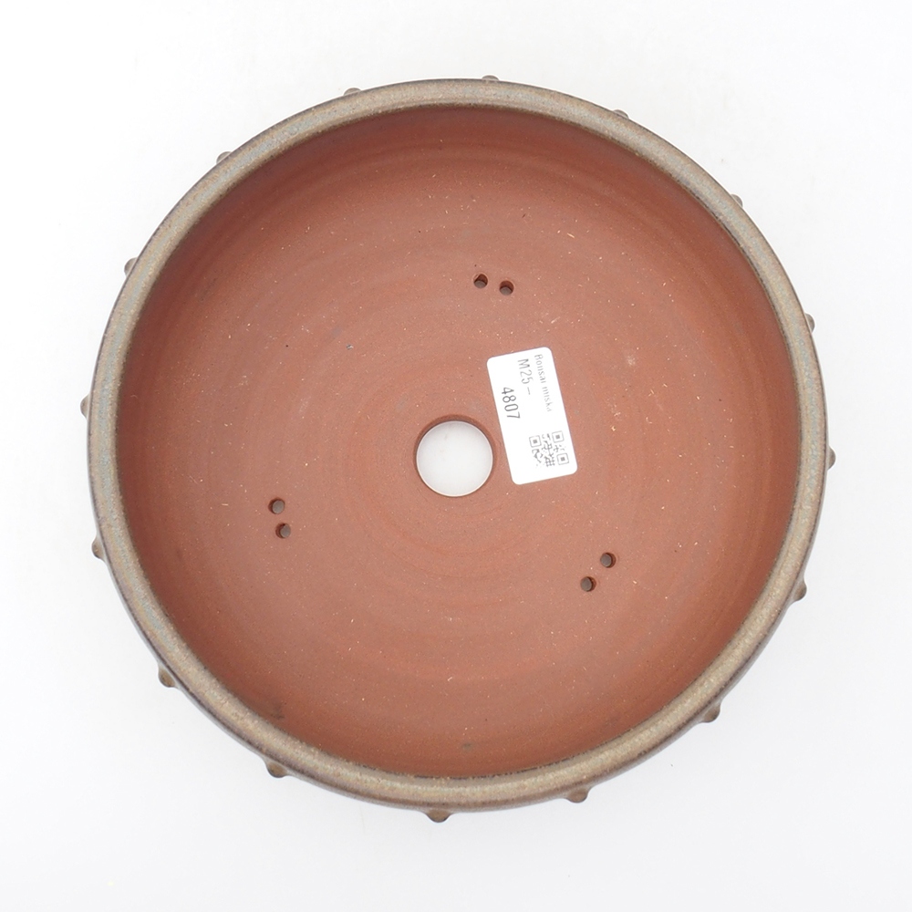 Ceramiczna miska bonsai 19,5 x 19,5 x 6,5 cm, kolor brązowy