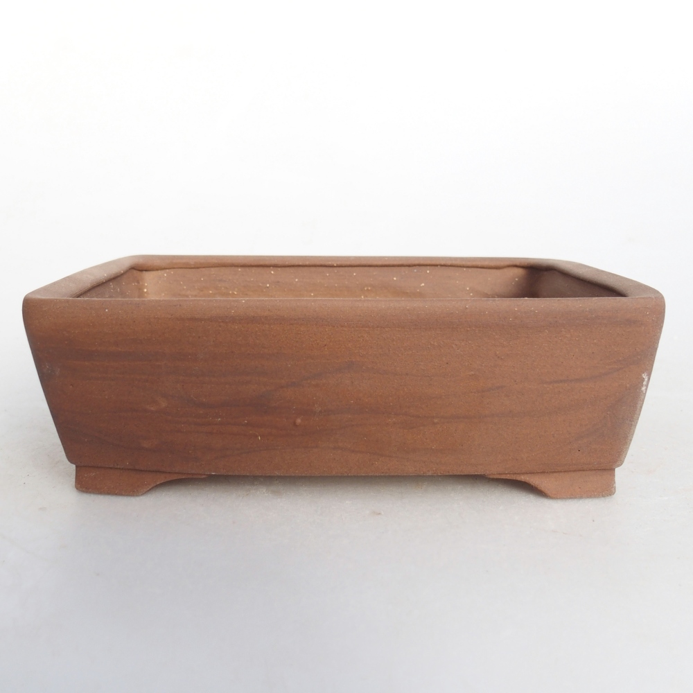 Ceramiczna miska do bonsai 14,5 x 12,5 x 5 cm, brązowa