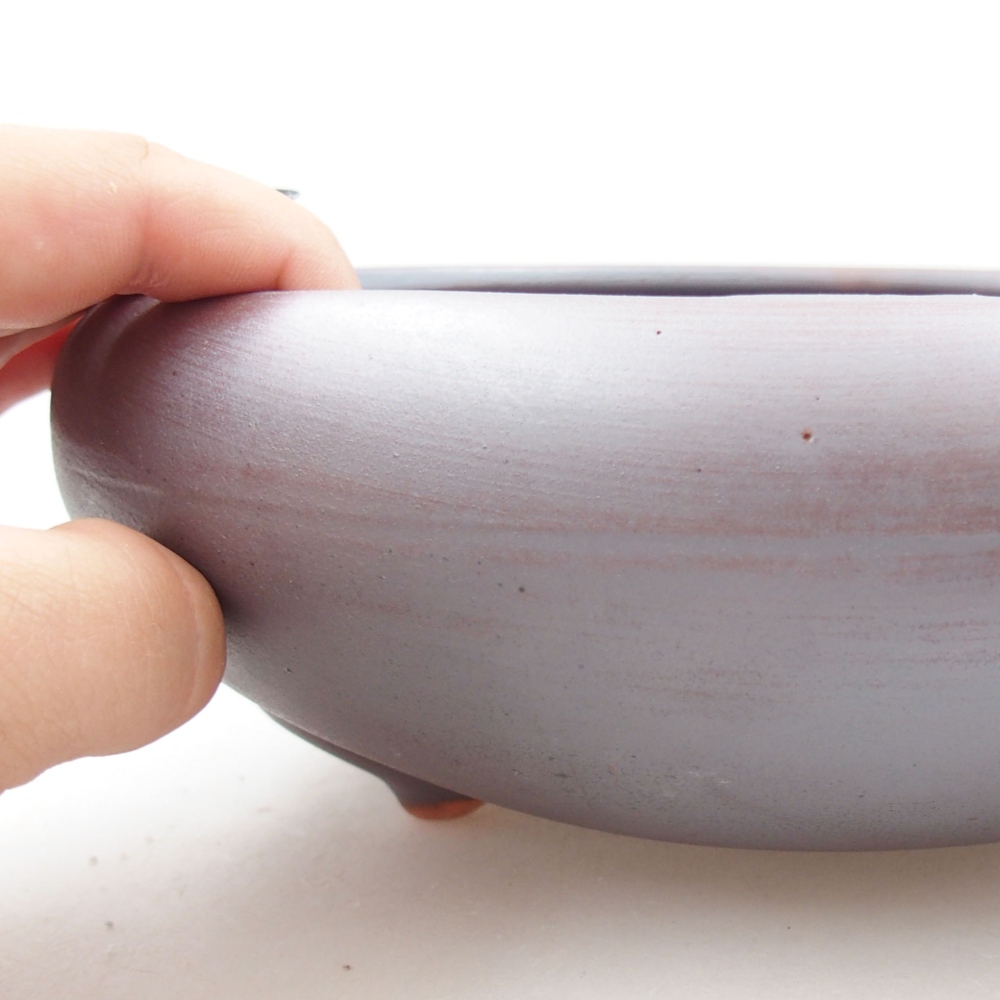 Ceramiczna miska bonsai 21 x 21 x 7,5 cm, kolor metaliczny