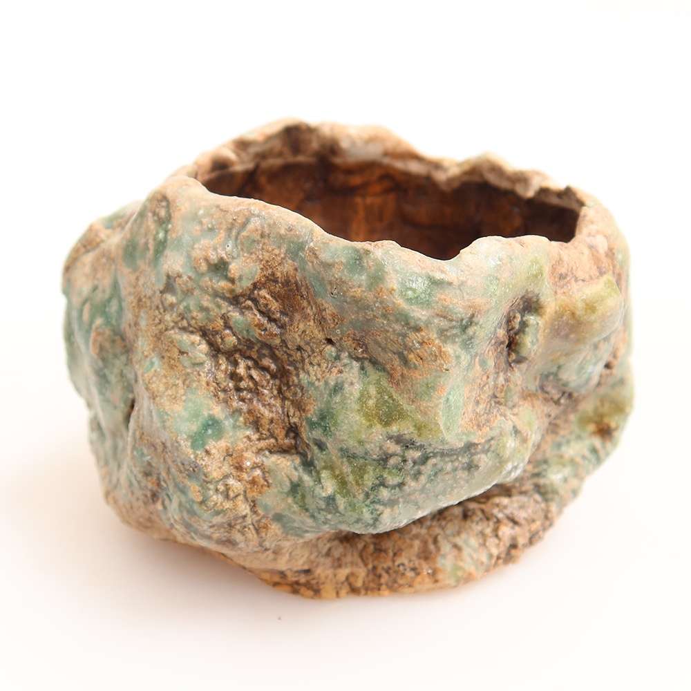 Ceramiczna skorupka  5,5 x 5,5 x 5,5 cm, kolor zielony